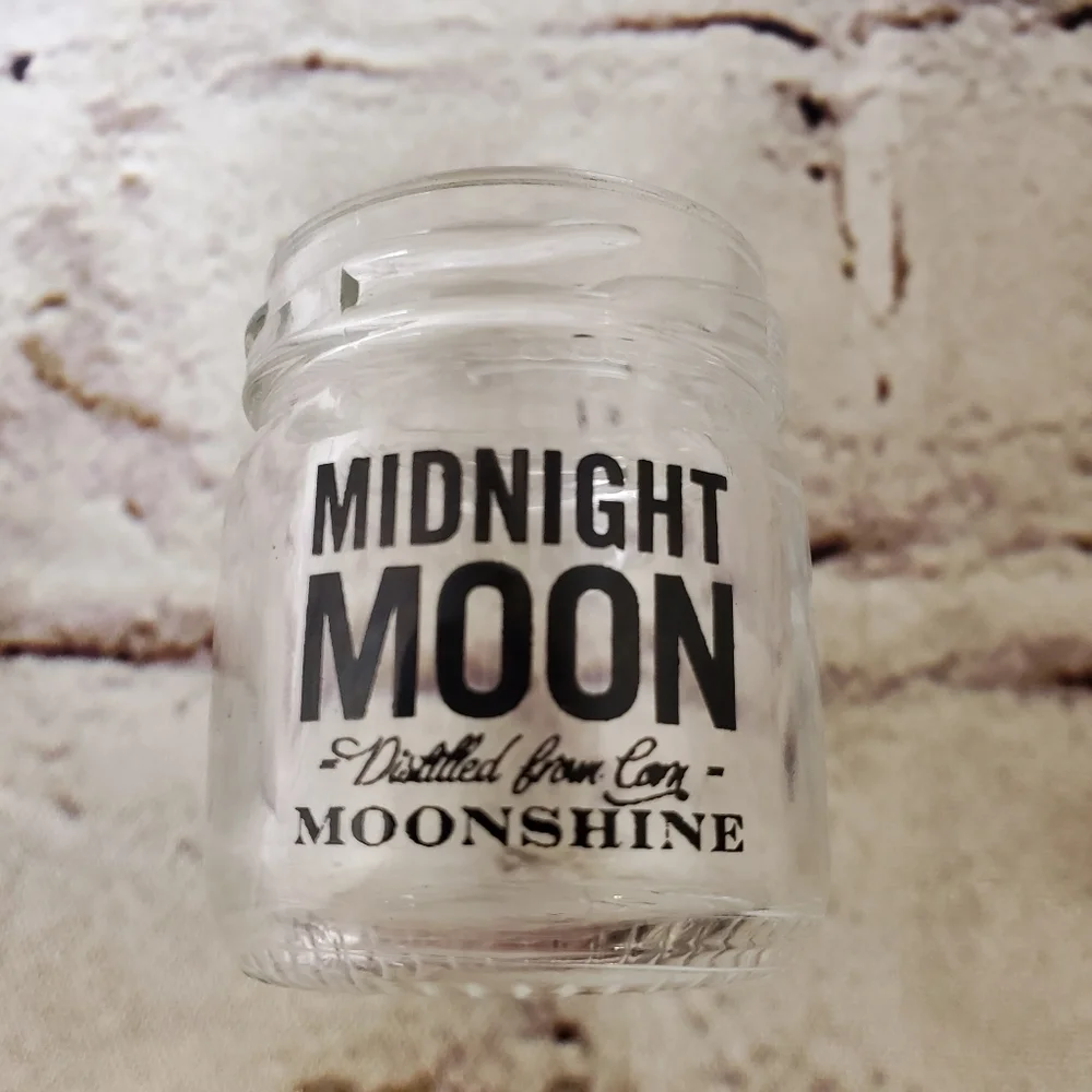 Midnight Moon Moonshine Shot Glass Bundle 2 Mini Mason Jar Home Bar Cottage Core